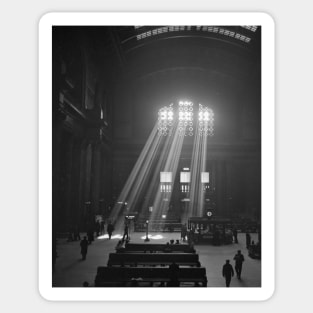 Union Station Waiting Room, 1943. Vintage Photo Sticker